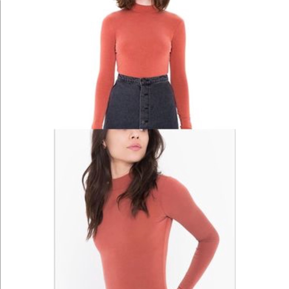 American Apparel brushed Jersey turtleneck top